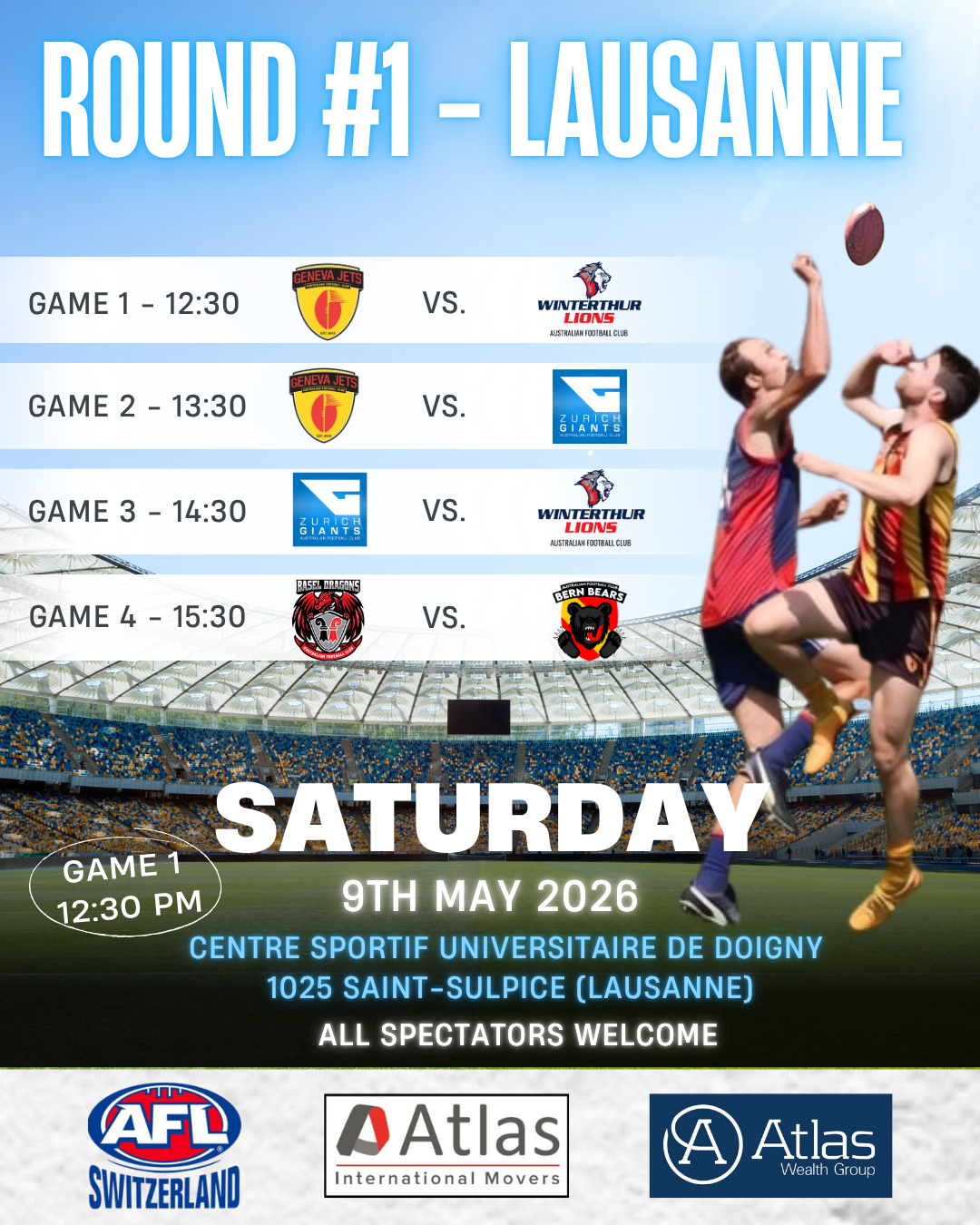 🇨🇭🇦🇺🏉 Round 1 – Lausanne🏉🇦🇺🇨🇭