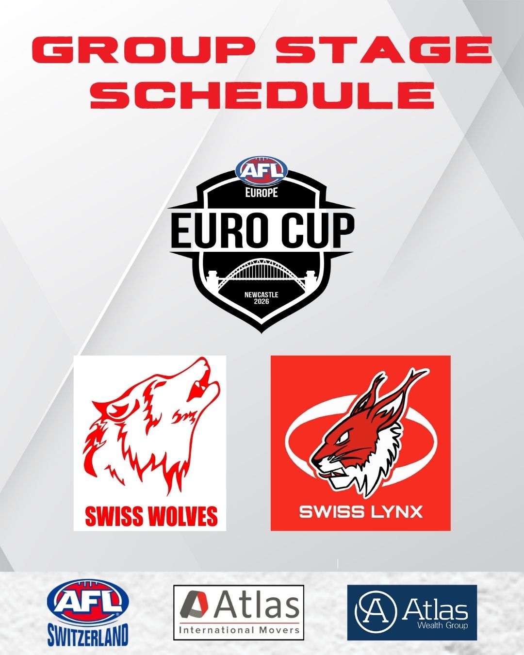 🇨🇭🇦🇺🏉2026 Euro Cup Group Stage Schedule🏉🇦🇺🇨🇭