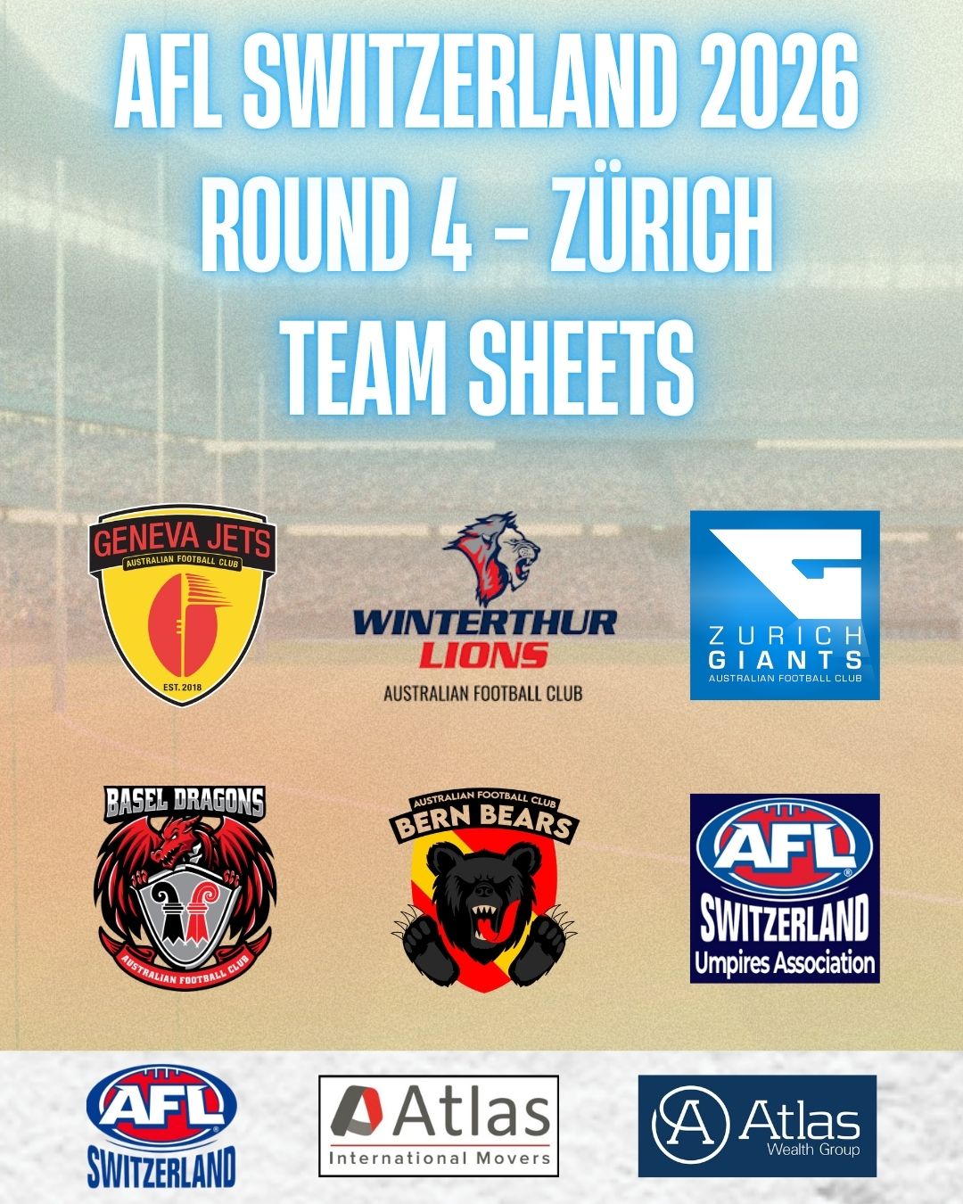 🇨🇭🏉Round 4 Team Lists🏉🇦🇺