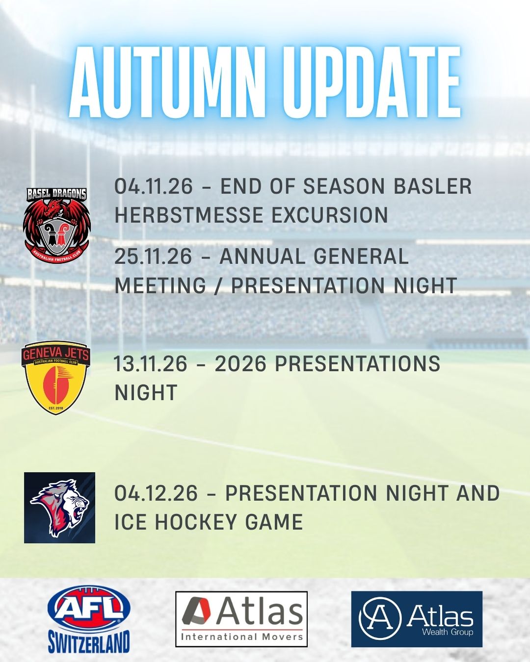 🏉🇨🇭 Autumn Update 🇦🇺🏉